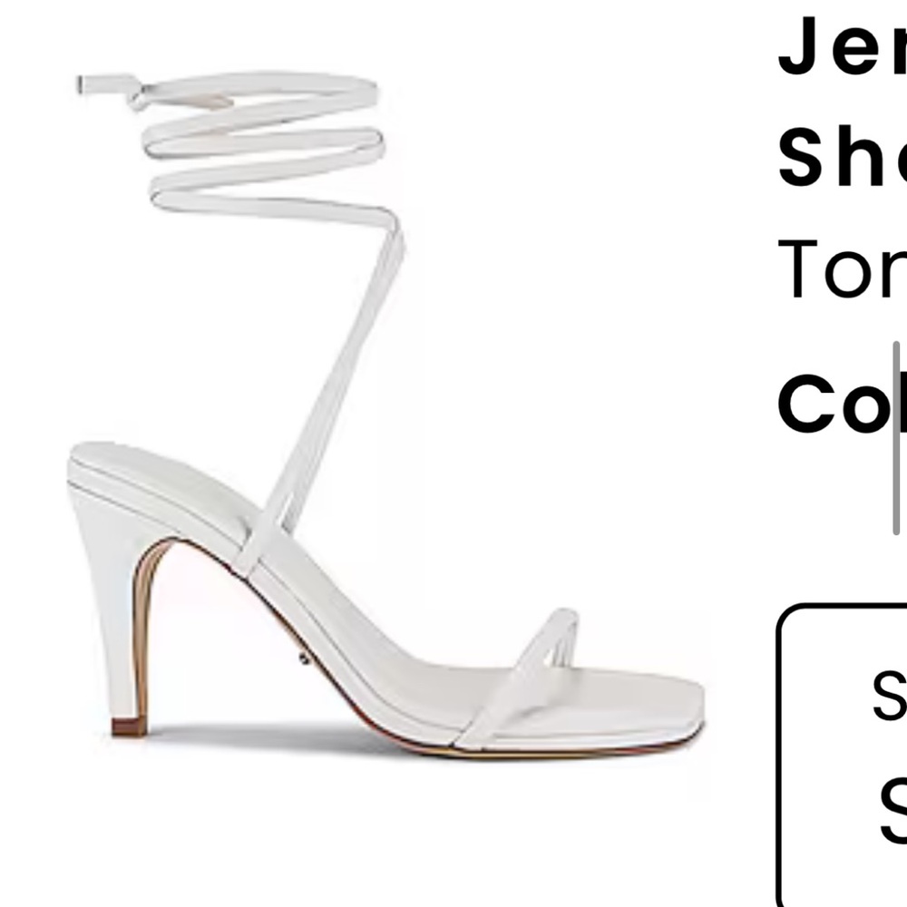 White kitty heel wrap sandal